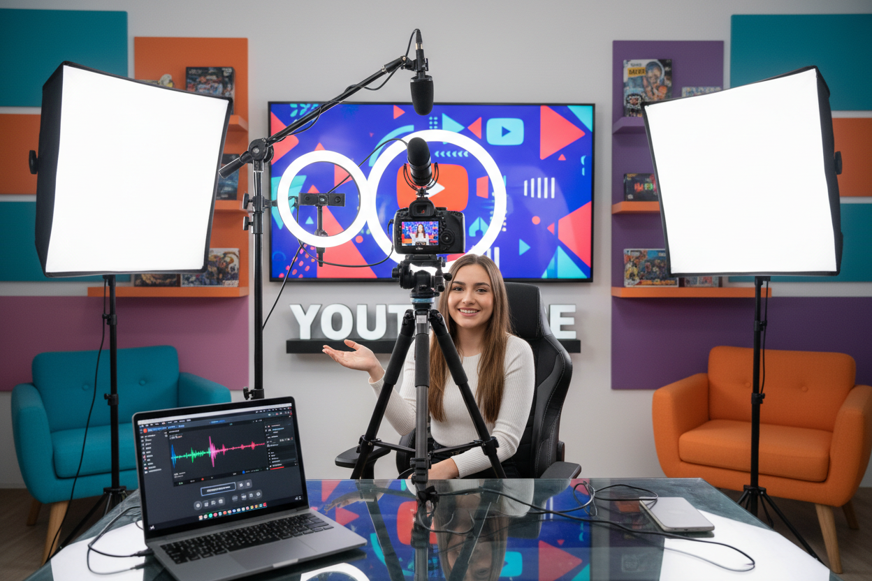 Tournage d’une vidéo YouTube 